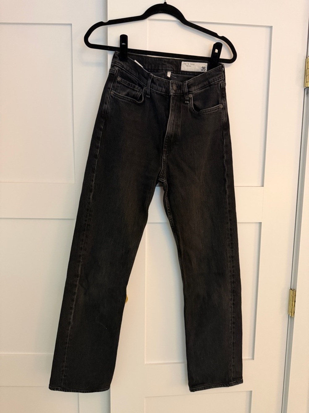 rag & bone Black harlow mid-rise straight women’s Jeans